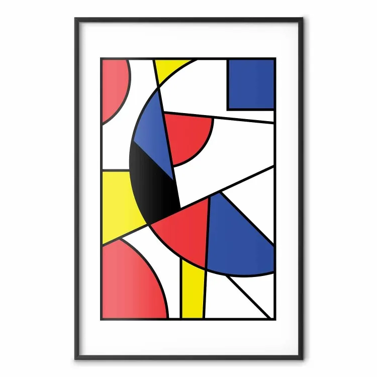 Abstrakcja De Stijl - kolorowa kompozycja z geometrycznych kształtów