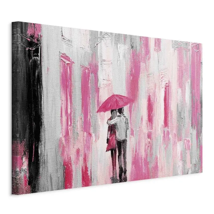 Zakochany parasol (1-częściowy) szeroki różowy