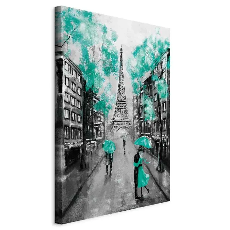 Na ulicach Paryża - krajobraz z Wieżą Eiffla, ludźmi i architekturą