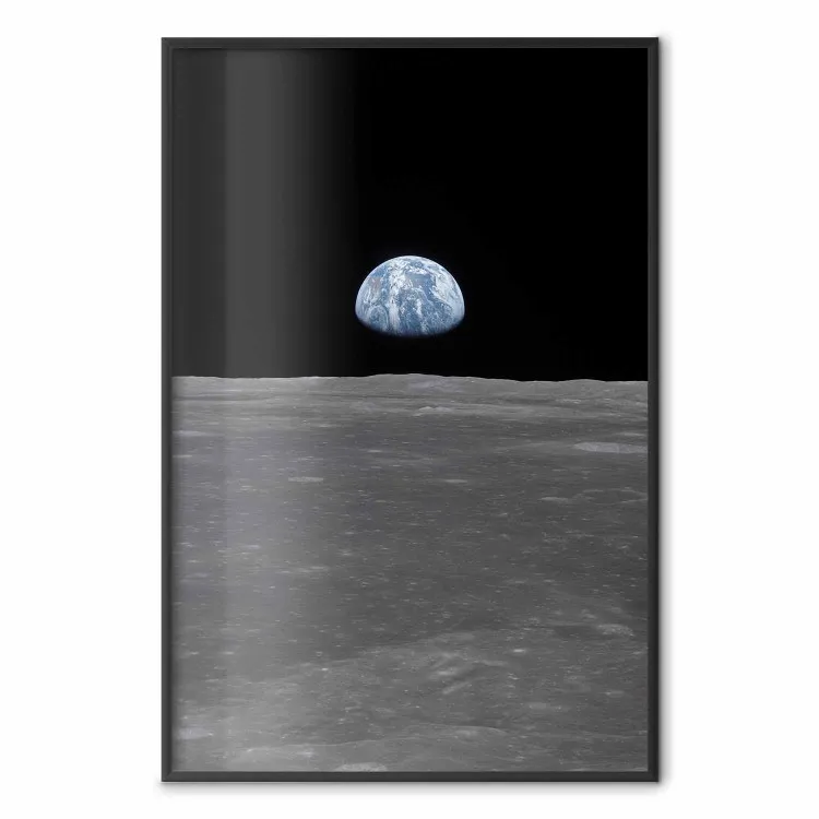 Daleko od domu - widok z księżyca na planetę Ziemia w dużym kosmosie