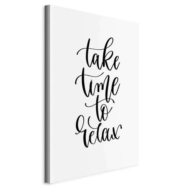 Take Time to Relax (1-częściowy) pionowy – czarne napisy po angielsku