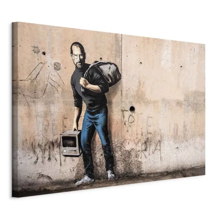 Steve (1-częściowy) szeroki - street art beton z postacią Steve Jobs