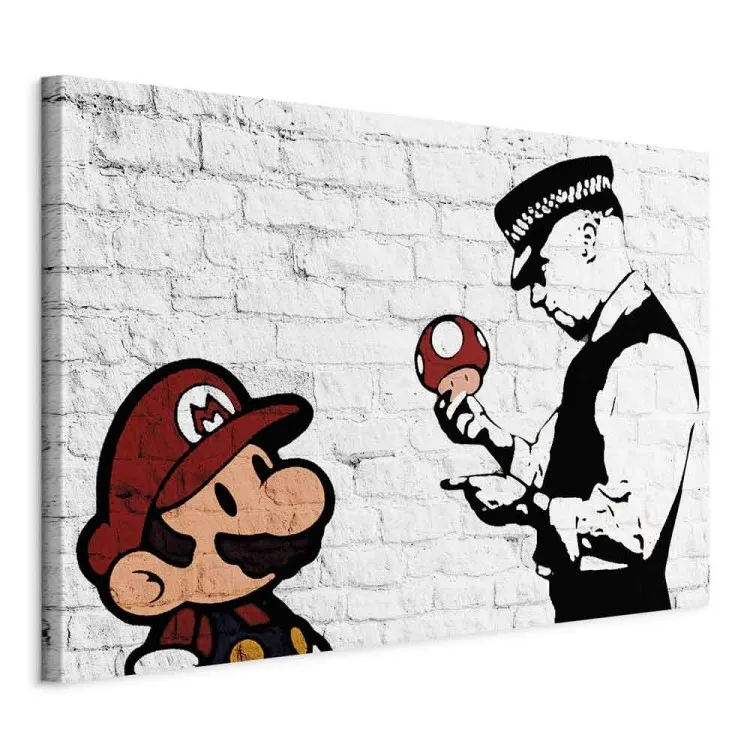 Banksy na cegle