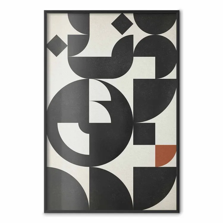 Wielkie fale - abstrakcyjna kompozycja czarnych figur geometrycznych