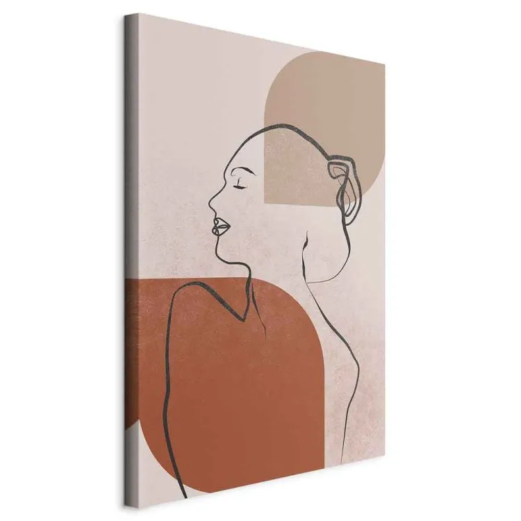 Linearny kobiecy akt - abstrakcyjny, minimalistyczny portret