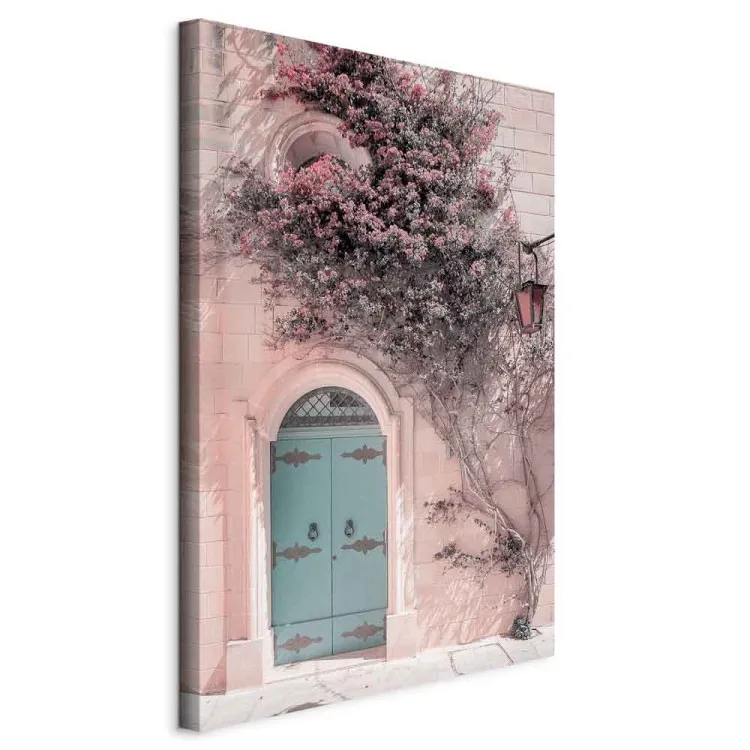 Błękitne drzwi (1-częściowy) pionowy - architektura w motywie boho