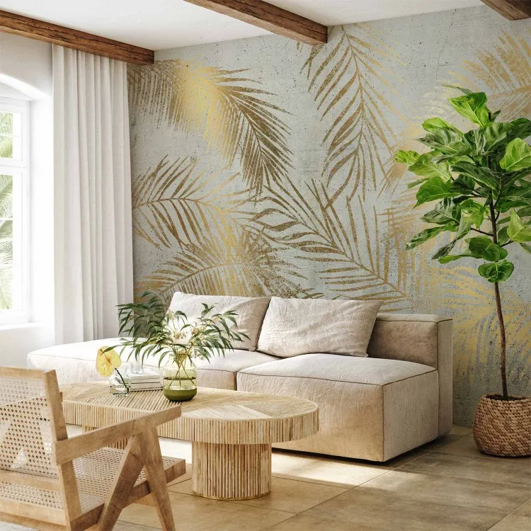 Okrąg z palm - jasna tropikalna kompozycja