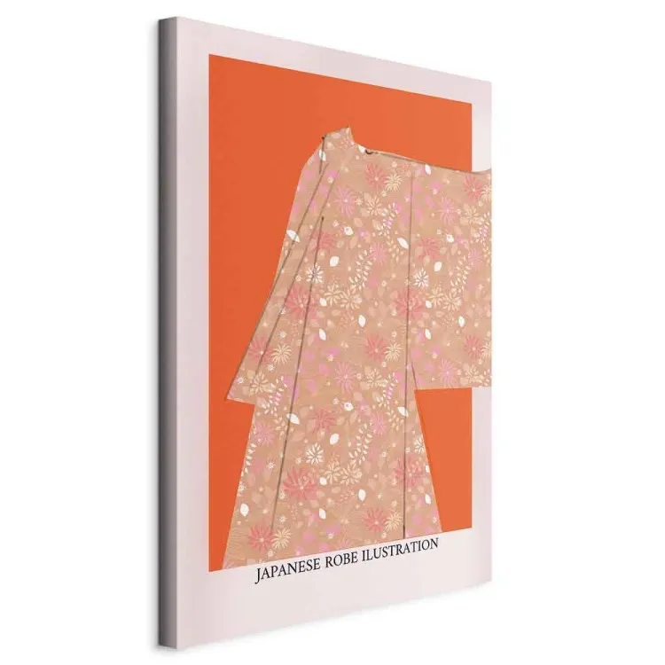 Japońskie kimono (1-częściowy) pionowy - napisy i ubiór w stylu Zen