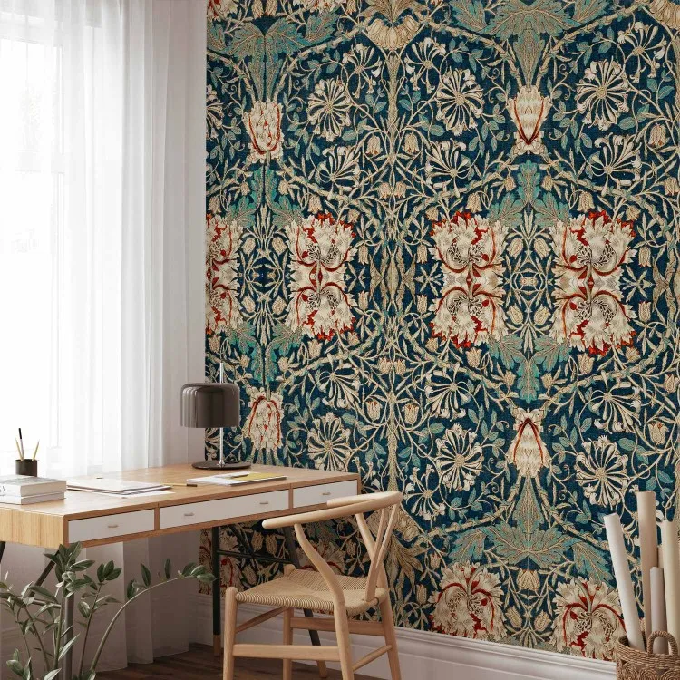 Symetria z kwiatami - eklektyczna mozaika z motywem natury w ornamenty