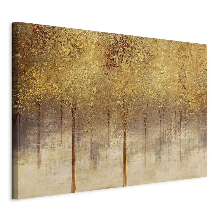 Złota alejka (1-częściowy) szeroki - jesienne drzewa w abstrakcji