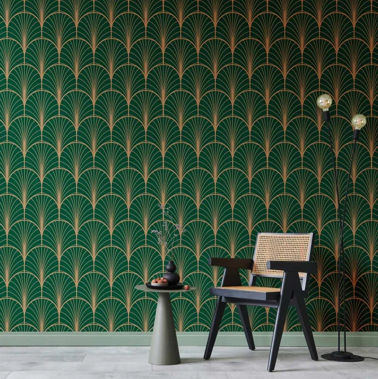 Zielone art deco