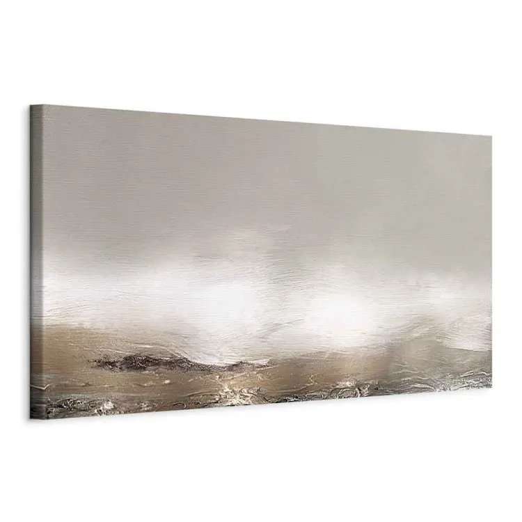 Beżowy pejzaż (1-częściowy) - abstrakcyjny miedziany zachód słońca