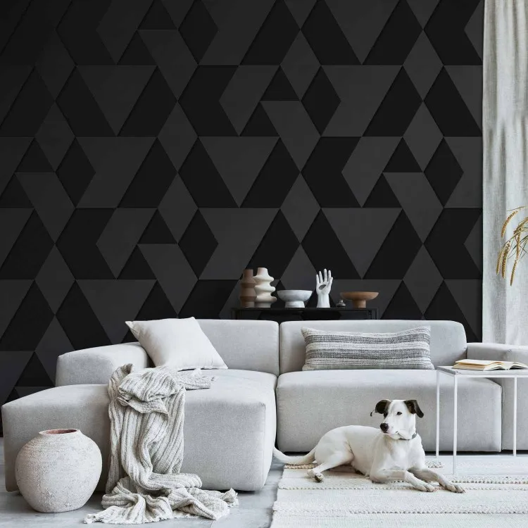 Geometryczne kształty - minimalistyczna kompozycja w ciemnym kolorze