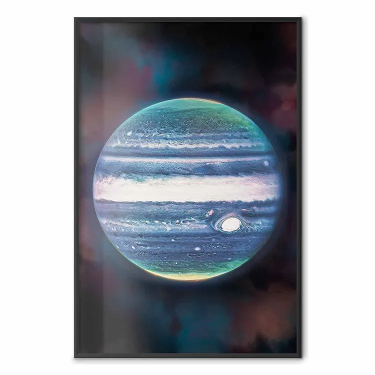 Jowisz planeta - zbliżenie Jupitera w kosmosie i jego zorze polarne