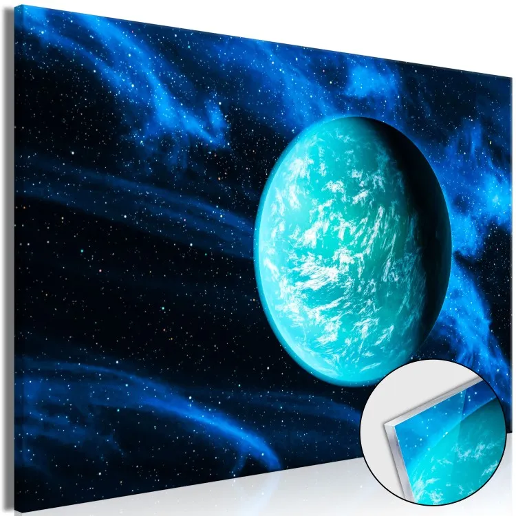 Niebieska planeta - kosmos pełen gwiazd w ciemnej tonacji