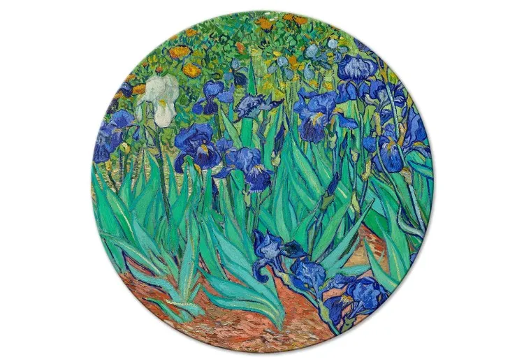 Irysy autorstwa Vincenta van Gogha - niebieskie kwiaty na łące