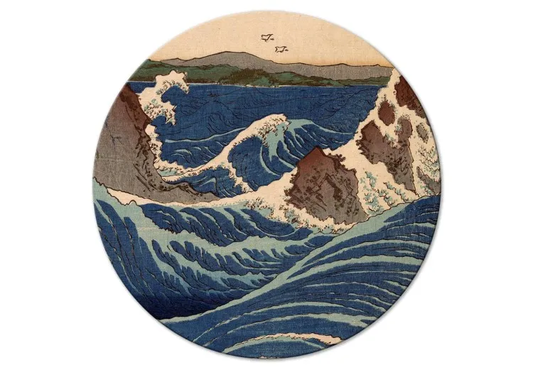 Drzeworyt japoński Utagawa Hiroshige - wielka niebieska fala