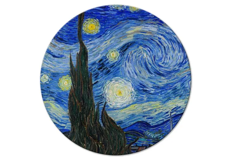 Gwiaździsta noc, Vincent Van Gogh - ciemne niebo nad miastem