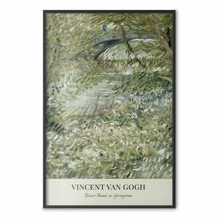 Reprodukcja Van Gogha - Brzeg Rzeki Wiosną w odcieniach zieleni