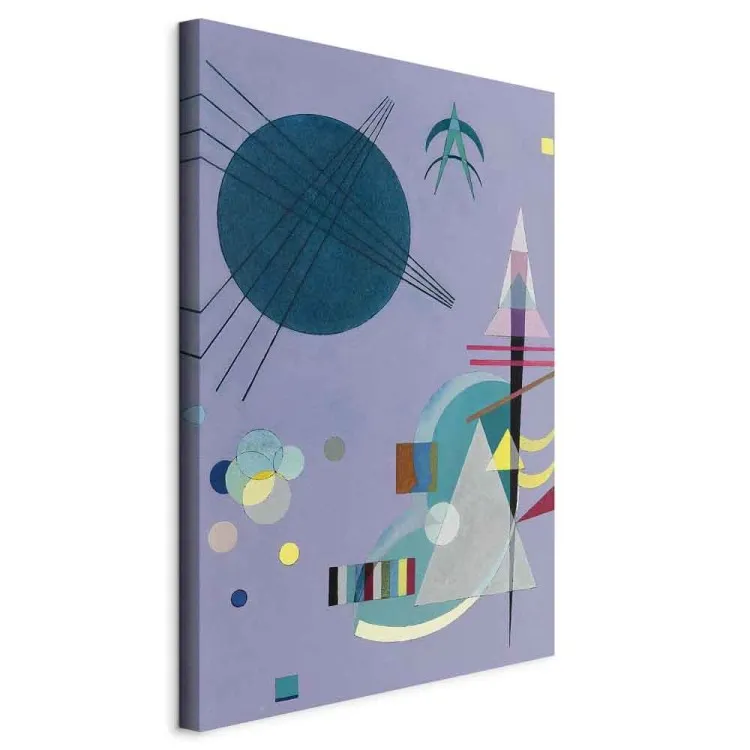 Fioletowa abstrakcja - kolorowa geometryczna kompozycja Kandinsky’ego