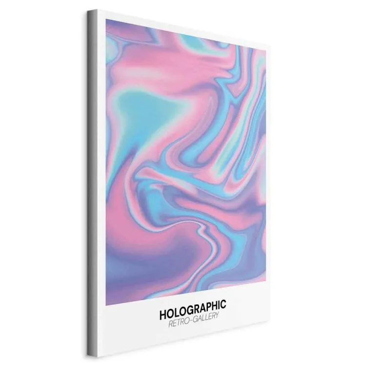 Holo-dream - tęczowe fale i gradienty w stylu retro na białym tle